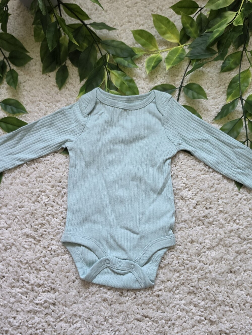 Baby Boy Sea Green Onesie (0-3 Months)